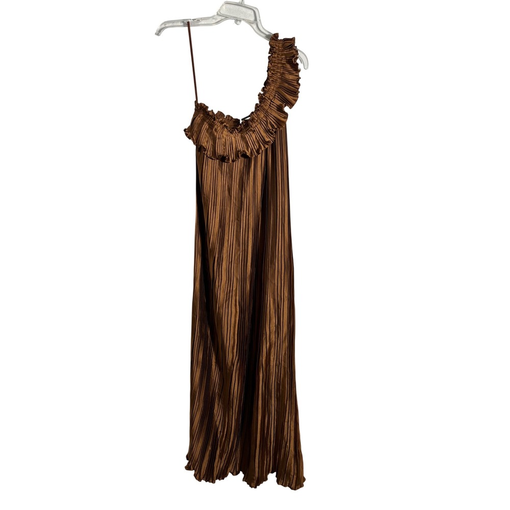BY ANTHROPOLOGIE One-Shoulder Plisse Column Midi Dress - Picture 4 of 9